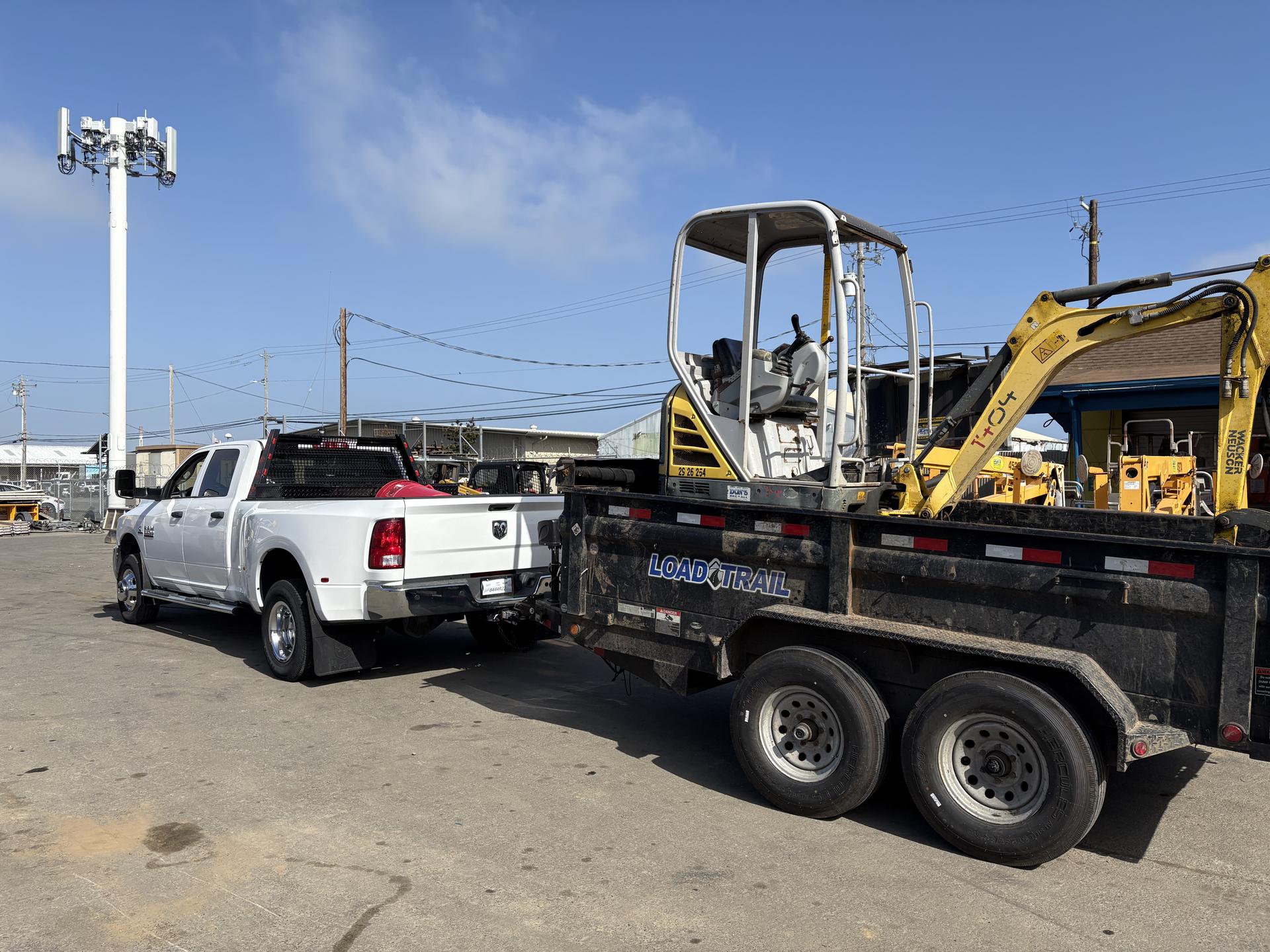 Before and after cleanup image of a storm-affected property